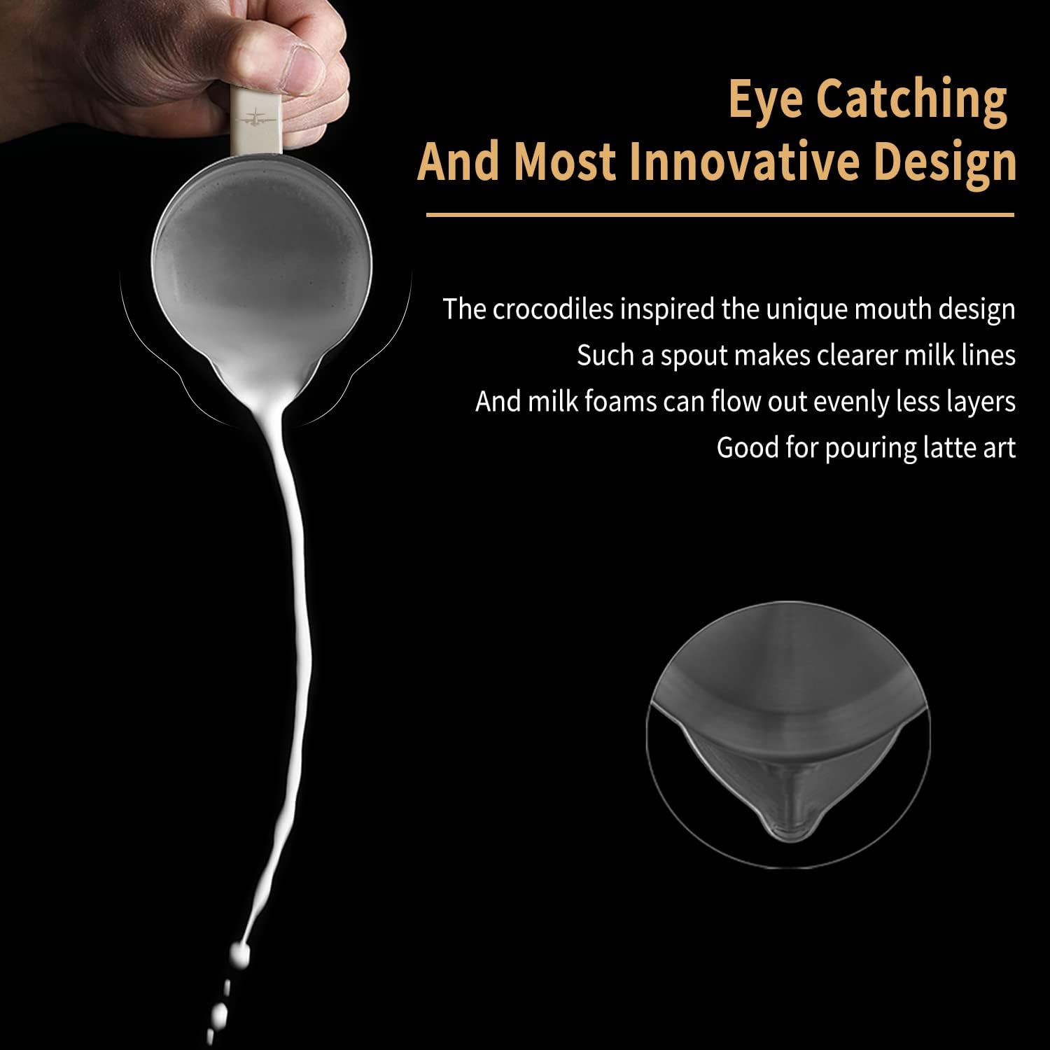 MHW-3BOMBER Milk Frothing Pitcher 16.9oz/500ml Espresso Steaming Pitcher Stainless Steel Frothing Cup Capuccino Latte Art Pitcher, Green P5029-OS