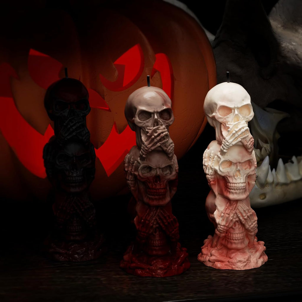 Tower Skull Candle Mold - Skull Resin Casting Mold for Candle Making & Home Decor