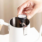 Milk Frothing Pitcher for Coffee, Barista Steaming Jug (21 Ounces with Thermometer Pen)