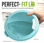 Zulay Kitchen 12 Piece Plastic Mixing Bowls with Leak-Proof Lids Set - Microwave and Freezer Safe Kitchen Mixing Bowls for Preparing, Serving and Storing - Large Nesting Bowls (Cotton Candy Ombre)