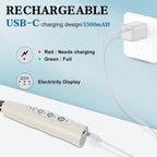 Milk Frother Handheld for Coffee, Electric Whisk 3 Speed Adjustable, Drink Mixer with Stainless 3 Whisks, Rechargeable Hand Frother Wand, for Latte Cappuccino Hot Chocolate Egg Beige