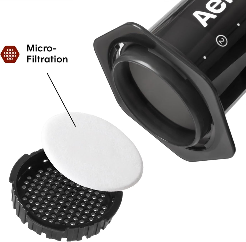 AeroPress Original XL Coffee Press – 3 in 1 brew method combines French Press, Pourover, Espresso. Full bodied, smooth coffee w/out grit or bitterness. Small portable coffee maker for camping & travel