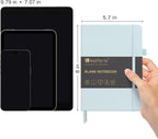 &And Per Se Blank Journal Notebook, 160 Pages, 5.7 x 8 inches College Ruled Thick Paper Notebook Journals for Writing, Hardcover Notebook(1 Pack, cyan)