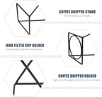 Pour Over Dripper Stand Manual Coffee Filter Maker Pour Over Coffee Holder Filter Cup Holder Tea Strainer Stand for Coffee Beer Drink Maker