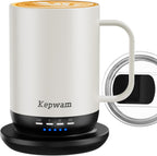 Self Heating Coffee Mug T1-16oz Fast Heating & Ultra Long-Lasting Battery Life, Heated Coffee Mug Up to 149℉ - Touch & App Controlled Coffee Mug, Birthday Gifts for Women and Men