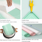 Silicone Pastry Mat 28"*20" Extra Thick Non Stick Baking Mat with Measurement Food Grade Silicone Rolling Dough Mat, Fondant, Pie Crust Mat, Kitchen Mat with Hang Holes, Raised Edge