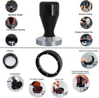 51mm Espresso Tamper Set, 5PCS Coffee Tamper Kit with WDT Tool, Coffee Stirrer, Dosing Funnel, Puck Screen 51mm Espresso Accessories Tampers Kit (Black)