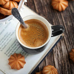 homEdge Mini Procelain Espresso Cup, 4 Ounces / 120 ml Tiny Ceramic Coffee Mugs Demitasse for Espresso, Tea- Set of 6, Black