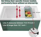 Yatmung Deep Freezer Organizer Bins Expandable - Freezer Baskets for Chest Freezer Adjustable - Freezer Storage Bins with Handle - Freezer Organization Accessories for Kitchen -Green, 2-PACK