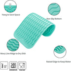 Silicone Dish Drying Mat for Multiple Usage,Easy clean,Eco-friendly,Heat-resistant Silicone Mat for Kitchen Counter or Sink,Refrigerator or Drawer Liner Mint S 12 inches x 6 inches