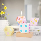 4 Pack Resin Mold Set - 4 Inch Dice, Triangle, Pentagon, 3D Candle & Chocolate Mold for Resin Candle & Soap Making