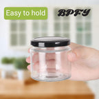 24Pack 5oz Glass Jars with Lids, 150ml Clear Small Mason Jars with 24 Stickers, Mini Canning Jar for Jam, Jelly, Honey, Pickles, Spice