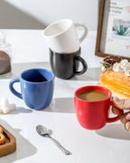 Hasense Ceramic Espresso Cups, 5 Ounce Porcelain Demitasse Cups Set of 4, Coffee Cups Ideal for Latte, Americano, Cafe Mocha, Party Cafe Home and Kitchen, Microwave and Dishwasher safe, Colorful