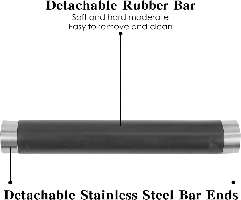 Italian Espresso Tapping Box, Stainless Steel Coffee Grinding Tapping Box, With Detachable Tapping Rod And Anti Slip Rubber Base (Silver-S)