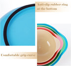 BoxedHome Classic Mixing Bowl Set, BPA Free Plastic, Microwave and Dishwasher Safe, 4.5 quarts (Pink/Cyan)