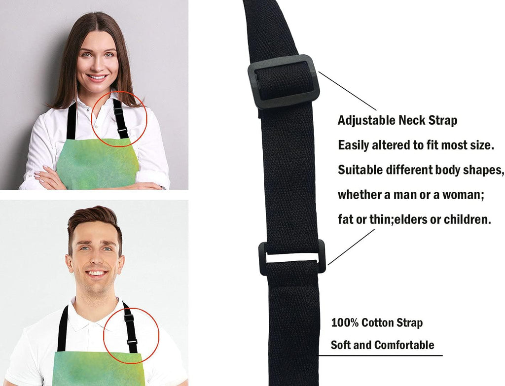 Colorful Spring Petal Flowers Bib Apron with Adjustable Neck for Men Women,Suitable for Home Kitchen Cooking Waitress Chef Grill Bistro Baking BBQ Cobbler Apron