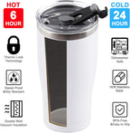 8 Pack 30oz Stainless Steel Tumblers Bulk Reusable Travel Mugs with Lid, Double Wall Powder Coated Coffe Cup for Home, Office, Outdoor Suitable for Vehicle Cup Holders
