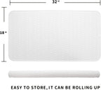 Silicone Dish Drying Mat for Multiple Usage,Easy clean,Eco-friendly,Heat-resistant Silicone Mat for Kitchen Counter or Sink,Refrigerator or Drawer Liner White 4XL 32 inches x 18 inches