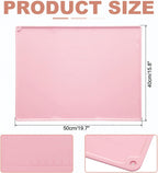 uxcell Silicone Pastry Mat, 19.7" x 15.8" Silicone Baking Mat with Measurements, Non-Stick Dough Rolling Mat for Making Pastry Cookies Bread Pizza Pink
