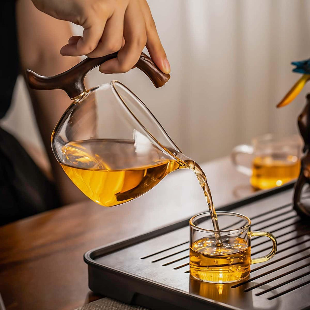 Kungfu Glass Tea Set Automatic Glass Teapot Set (Bird)