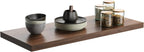Wall Shelf Set of 1, Walnut Floating Shelves 30 in W x 10 in D x 1 in H, Wooden Floating Wall Shelf with Invisible Brackets for Living Room/Bedroom/Bathroom/Kitchen Storage and Decor