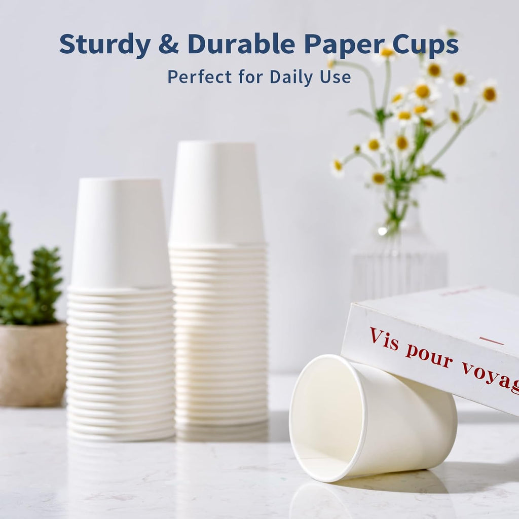 Turbo Bee 1200Pack 4oz Disposable Paper Cups,Disposable Espresso Cups,Coffee Cups, Hot/Cold Beverage Drinking Cups for Party, Travel and Events