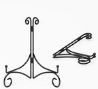 10 Inch Display Plate Stand with Folding Design, Metal Plate Holder for Tables, Picture Easel for Home Decoration, Photo Frame Stand, Black, 2-Pack