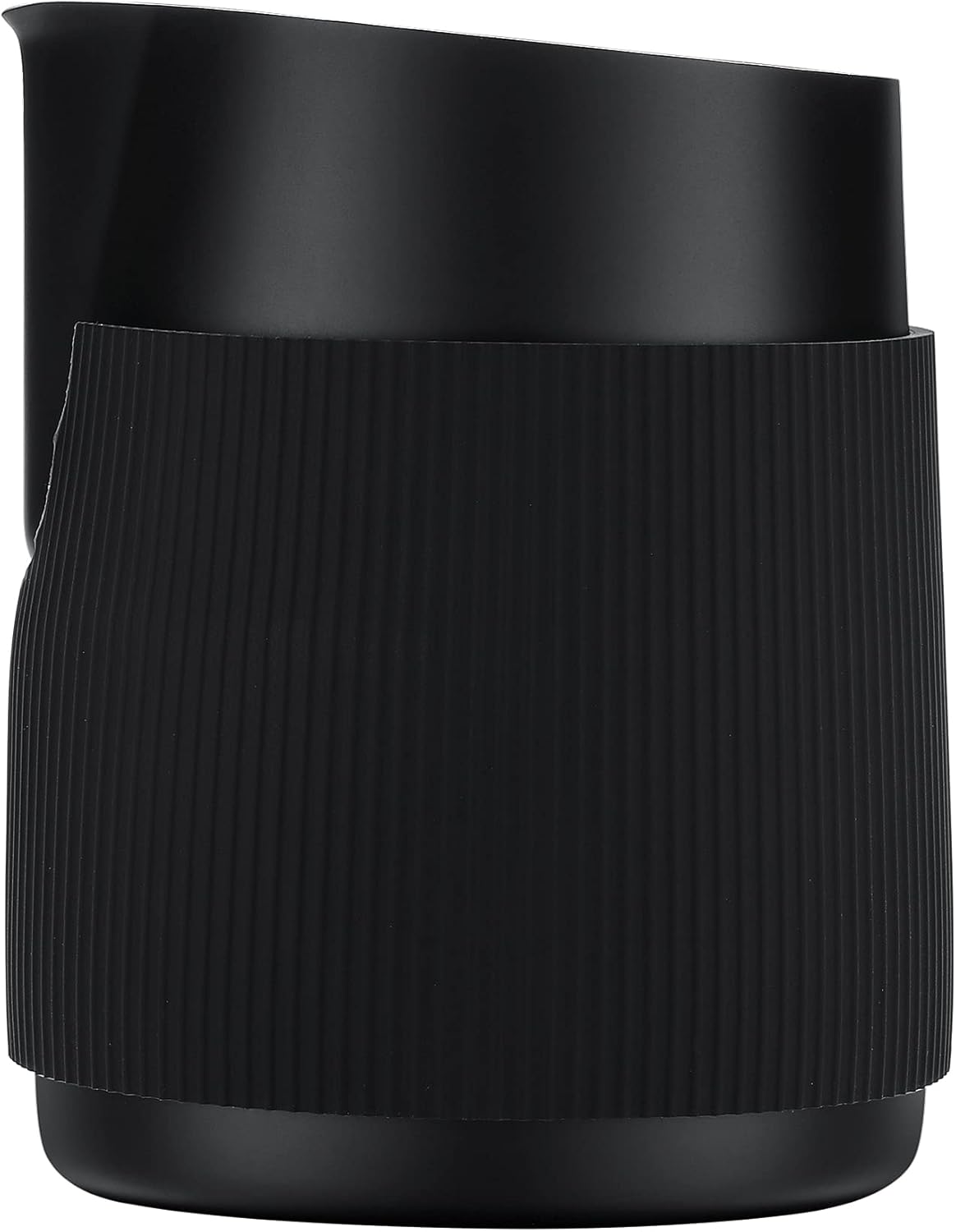 Normcore Handleless Milk Pitcher with Sharp Spout, Espresso Steaming Pitcher, 18/8 Stainless Steel Milk Frothing Jug, Black Non-Stick, 20.3 oz (600 ml)