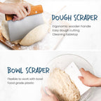 Rorecay Banneton Bread Proofing Baskets Set of 2, 9 Inch Round Cane Sourdough Bread Rising Basket Bowls with Sourdough Bread Making Tools Baking Supplies for Sour Dough Proofing Fermentation