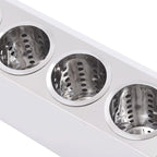 DYNAMI 4-Compartment Stainless Steel Utensil Holder,Commercial Perforated Silverware Holder,Cylinder Silverware Utensil Holder Flatware Organizer Countertop,for Restaurant Kitchen (4-Compartment)