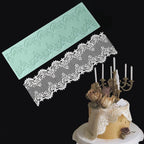 GROWTAIL 2pcs Lace Molds Silicone,Cake Fondant Embossing Mat,Lace Molds for Cake Decorating Edible Lace