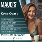 Maud's Kona Coffee Pods, 100 ct, Medium Roast Coffee in Recyclable Single Serve Pods – 100% Arabica Coffee, Compatible with Keurig K Cups Maker