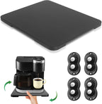Appliance Slider 360° Rolling Tray for Coffee Maker Bamboo Coffee Pot Slider Tray Countertop Rotation Sliding Tray with Wheels, Small Appliances Mat Easily from Under the Cabinet Black(13.9"×11.6")