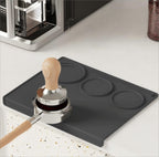 Coffee Tamping Mat, Silicone Waterproof Coffee Mat, Heat Resistant Tamp Mat, 7.8"x9.8" Barista Tool Home Kitchen Bar coffee Shop Suitable for 58mm Espresso Machine Tamper