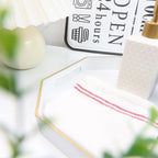 White Decorative Tray with Handles, Octagon Versatile Serving Tray for Coffee Table, Ottoman, Ideal for Serving, Displaying, Organizing