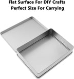 Metal Empty Boxes, Tin Boxes with Lid,Small Silver Tin Boxes,Stackable Organizer Containers,4PCS Storage Tin for Home Outdoor Active Storage Containers