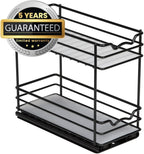 Pull Out Cabinet Organizer for Spices, Cans - Heavy Duty with Lifetime Limited Warranty- Pull Out Spice Rack- Cabinet Pull Out Shelf for Cans,Dishes, Etc, 4-1/2"Wx10-3/8"Dx8-7/8"H, Black