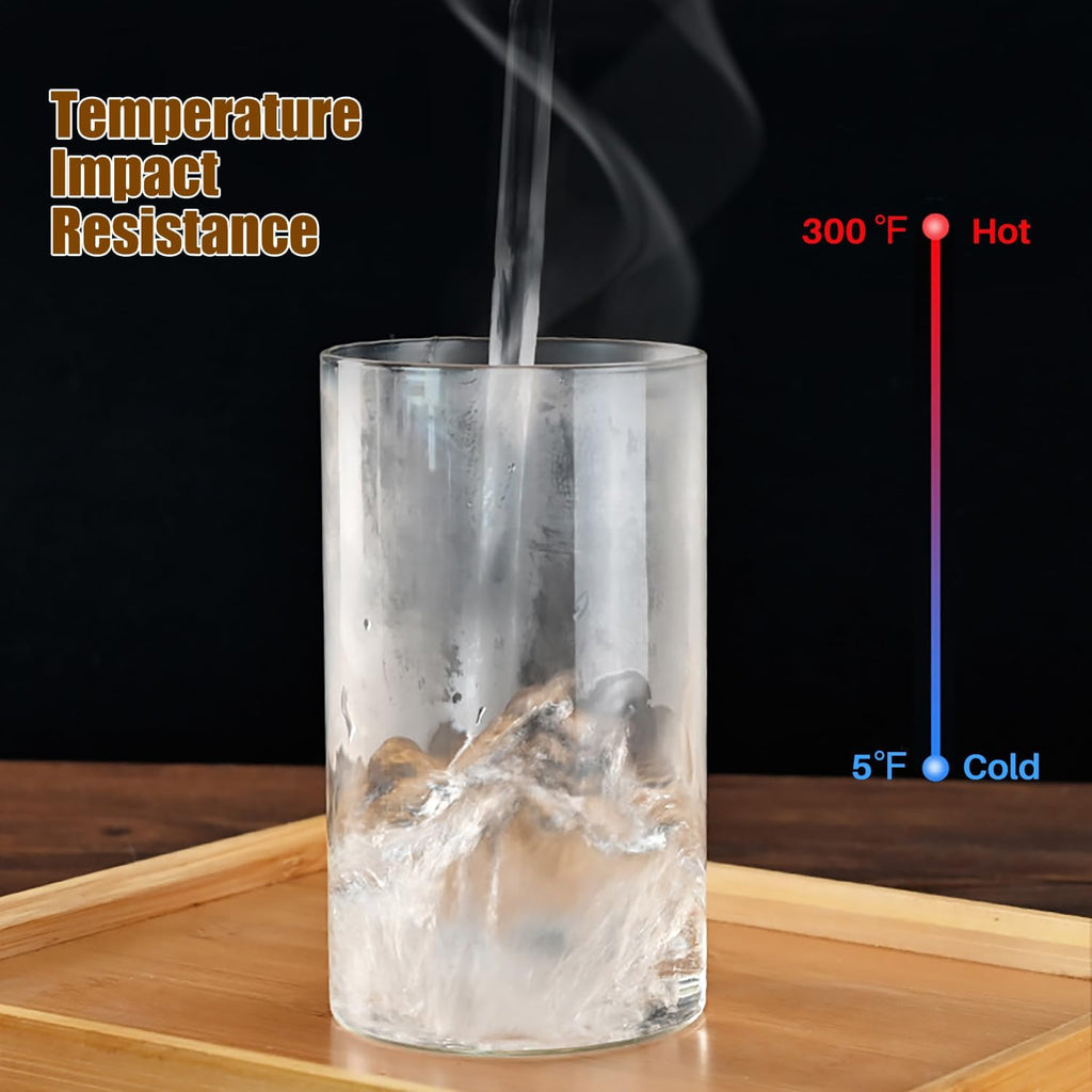 38 oz Glass Food Storage Jars with Airtight Lids, Clear Glass Jar with Bamboo Lid, Airtight Food Canister for Tea, Candy, Coffee, Sugar, Cookie, Snack. (Square| 5+6 Inch) SET of 3