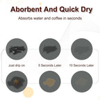 Dish Drying Mat for Kitchen, 15.7’’ X 17.7’’ Coffee Bar Mats for Countertop Fit Under Coffee Maker, Hide Stain Rubber Backed Espresso Machine Absorbent Drying Pad, Gray