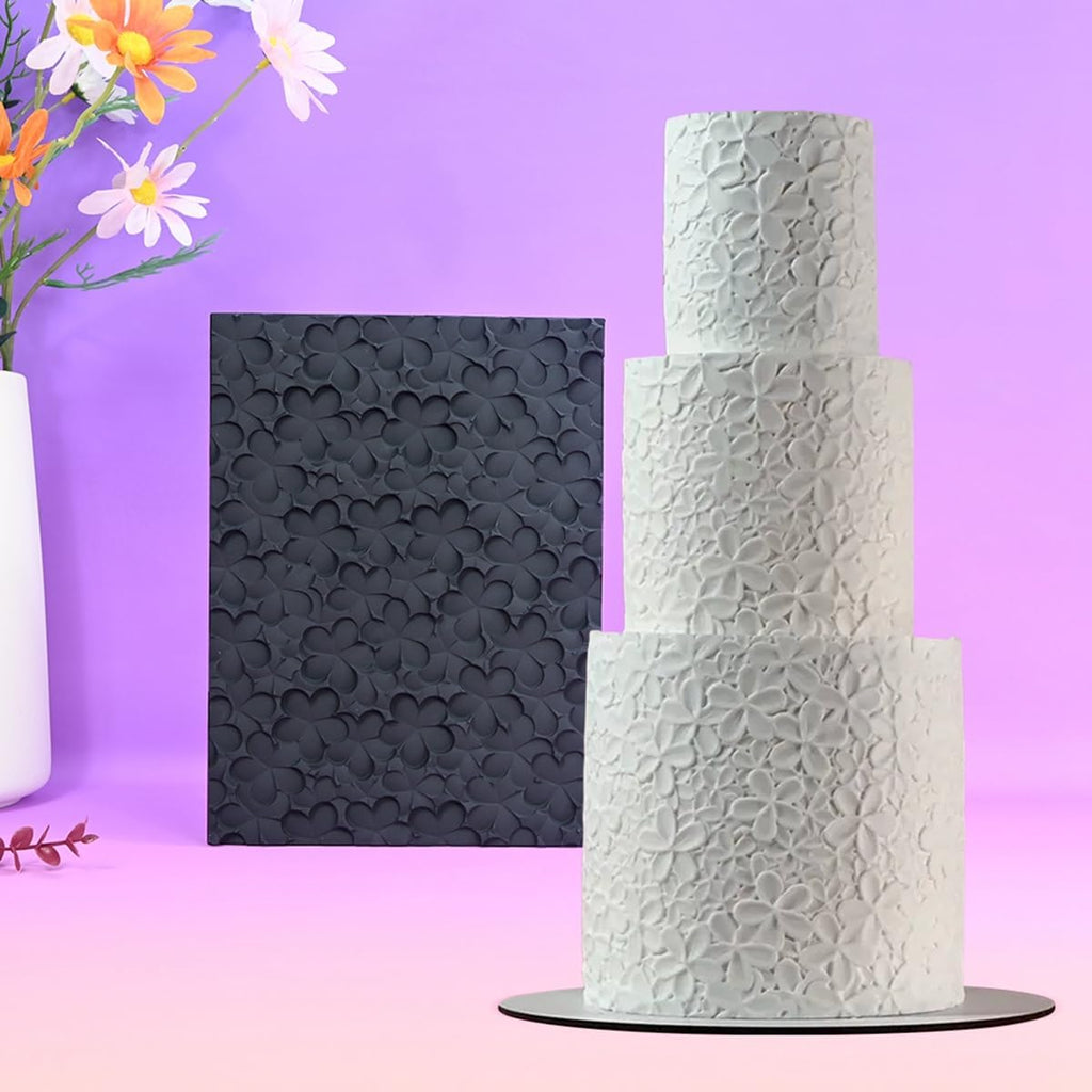 mostsom Silicone Lace Cake Mold Flower Impression Mat for Baking, Non-Stick Flexible Silicone Decorating Mat for Cakes, Cookies, Pastry, Chocolate, Fondant - Dishwasher Safe (E_ Flower)