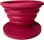 Collapsible Pour Over Coffee Dripper for Camp Coffee, Reusable Silicone Coffee Filter Holder for Camping Red