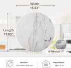 Koville Milas Lilac Marble Cutting Board for Kitchen, 16" Large Marble Cheese Serving Board for Baking, Charcuterie, Pastry, Trivet, Non-Stick Heat Resistant Stone Cutting Boards for Kitchen Counter