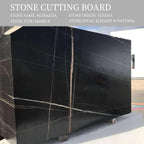 Koville Natural Marble Cutting Board for Kitchen, 11inch Round Hand Crafted Marble Slab for Cheese, Charcuterie, Pastry Board - Wedding Gift, House Warming Gift(NOIRAZIZA)