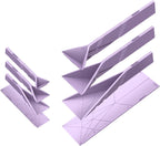 POLYGONS FLAT 3-IN-1 FOLDING MEASURING SPOONS | 2 Spoons with 6 Different Sizes (Purple)