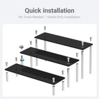 3-Tier Acrylic Display Riser Stand - Clear Organizer for Perfume, Cupcakes, Figures, Desserts, and Party Decoration