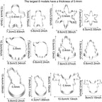 Large Christmas Cookie Cutters,4" Holiday Sturdy Molds thickened Stainless Steel with Recipe Instruction,Snowman, Christmas tree, elk, snowflake.