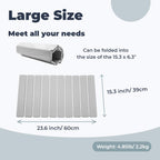 Stone Drying Mat for Kitchen Counter, 23.6" x 15.3" Foldable Diatomaceous Earth Dish Drying Mat - Large Stone Dish Drying Mat for Dishes Cups Bottles Drying, Match Any Countertop (White, Large)