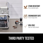 GORILLA GRIP Silicone Coffee Mat, Espresso Drink Bar Station Accessories, Waterproof Heat-Resistant Dish Drying Mats, Stay in Place on Kitchen Counter, Home Kitchen Decor Essentials, 11.5x18.5, Almond