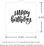 Cookie cutter and stencil set Baking stencils and cutters bundle DIY bakery decorating kit Cookie cutter with stencils Icing stencil and cookie cutter combo(Happy Birthday Set)