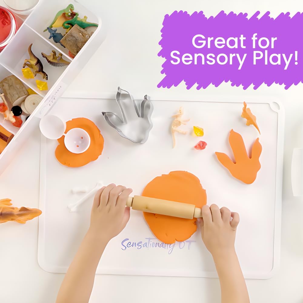 8-Inch Premium Kids Mini Rolling Pins (6-Pack) Splinter-Free, Non-Stick Hardwood for Baking, Sensory Crafts, Play-Doh, Clay, Therapeutic Fine Motor Skills for Toddlers, Great Gift for Children